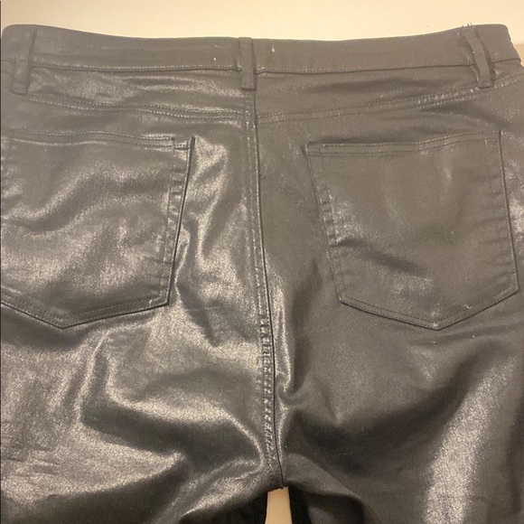 LOFT Curvy Skinny Jeans Women's 33/16 Black Coated Denim - Picture 5 of 6